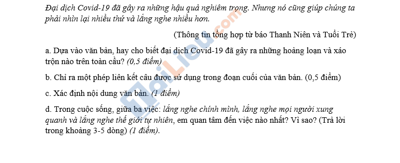 Đề thi tuyển sinh lớp 10 môn Văn 2020 TPHCM_2