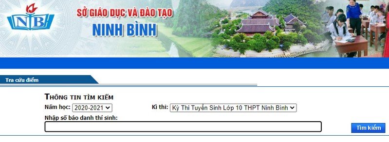 Cách xem điểm thi tuyển sinh vào lớp 10 năm 2020 tỉnh Ninh Bình_2