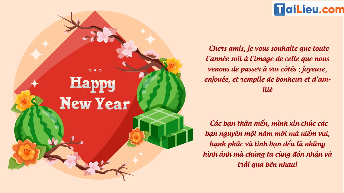 Nhóm câu chúc mừng năm mới bằng tiếng Pháp