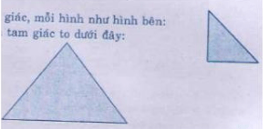 Cho 8 hình tam giác, mỗi hình như hình bên trang 106 sgk Toán 3 | Để học tốt Toán 3