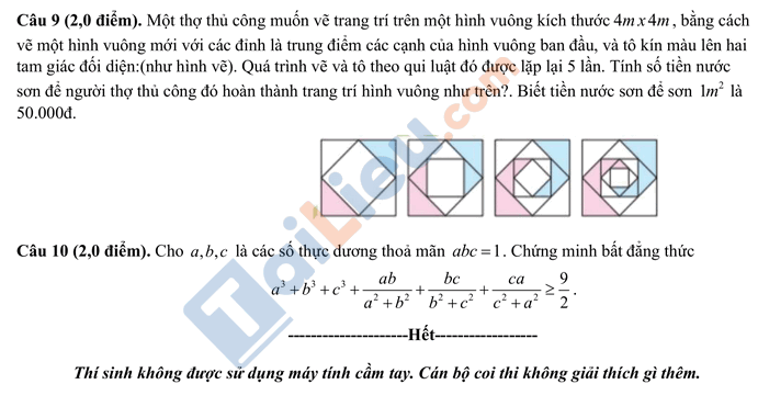 Đề thi HSG Toán 11 năm 2021 cấp trường Đồng Đậu lần 2_2