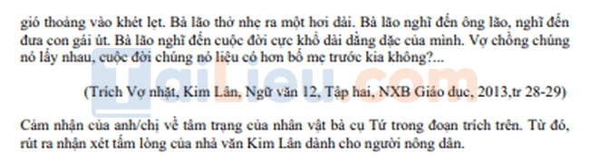 Đề thi THPTQG môn văn trường THPT Thuận Thành Số 1 2021 - Lần 2 -3