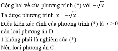 13 câu trắc nghiệm Đại cương về phương trình có đáp án