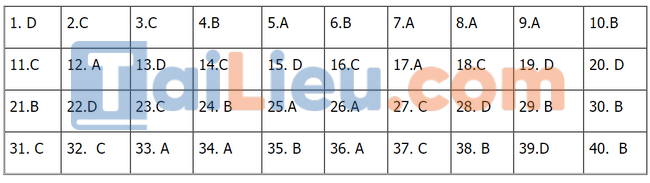 Đáp án đề thi THPTQG 2021 môn Sử - Mã đề 304