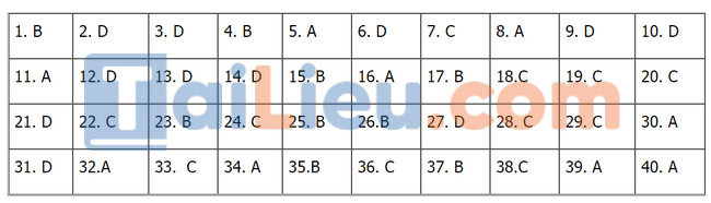 Đáp án đề thi THPTQG 2021 môn Địa - Mã đề 319