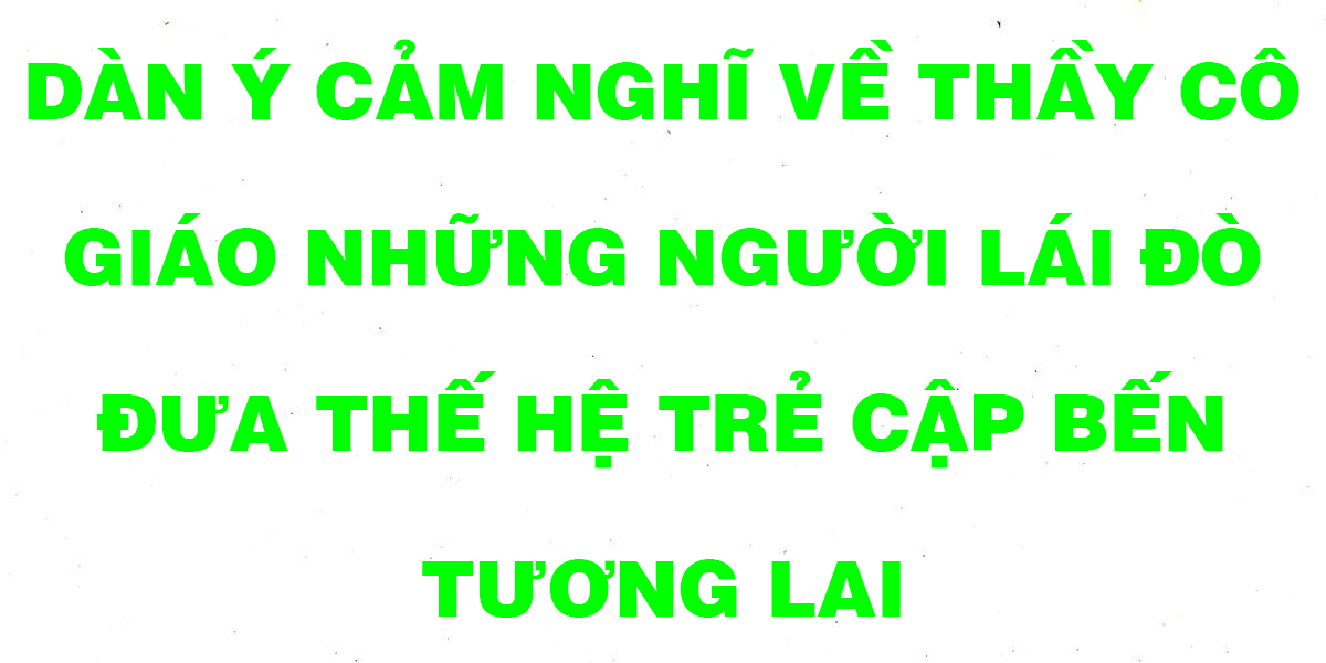 dan y cam nghi ve thay co giao