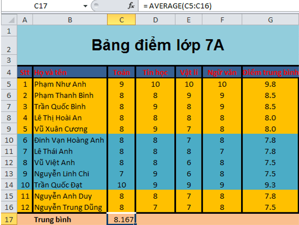 Giải bài tập Tin học 7