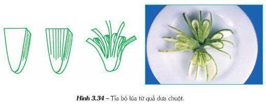 Giải SGK Công Nghệ 6 Bài 24: Thực Hành: Tỉa hoa trang trí món ăn từ một số loại rau, củ, quả