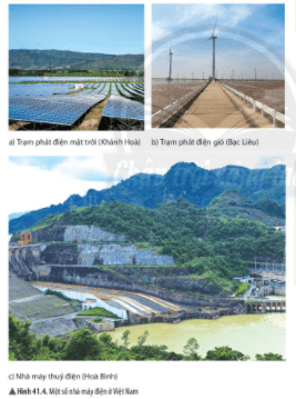 Hình 41.4 Một số nhà máy điện ở Việt Nam
