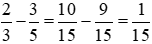 Phép tính nào dưới đây là đúng? (A) 2/3 + (-4)/6 = (-2)/6