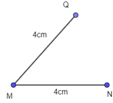 Vẽ hình thoi MNPQ biết cạnh MN = 4 cm. Em hãy thảo luận với các bạn