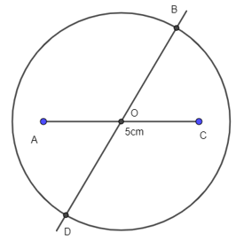 Vẽ hình bình hành ABCD khi biết hai đường chéo AC = 5 cm, BD = 7 cm