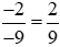 Đưa hai phân số (-4)/(-15) và (-2)/(-90) về dạng hai phân số có mẫu dương