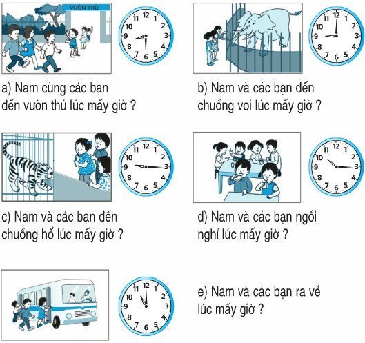Luyện tập giờ, phút Giải bài tập trang 127 SGK Toán 2