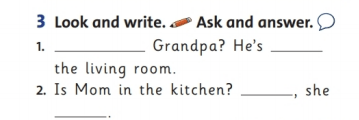 Giải Tiếng Anh lớp 2 Unit 6: Where’s Grandma? - Lesson 2 SGK