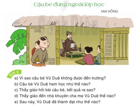 Cậu bé đứng ngoài lớp học trang 92 - 93 Tiếng Việt lớp 2 Tập 1 | Cánh diều