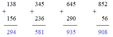 Giải Toán 3 VNEN Bài 3: Cộng các số có ba chữ số (có nhớ) | Hay nhất Giải bài tập Toán 3 VNEN