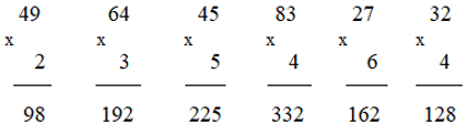 Giải Toán 3 VNEN Bài 13: Nhân số có hai chữ số với số có một chữ số (có nhớ) | Hay nhất Giải bài tập Toán 3 VNEN