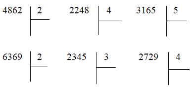 Giải Toán 3 VNEN Bài 63: Chia số có bốn chữ số cho số có một chữ số | Hay nhất Giải bài tập Toán 3 VNEN
