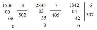 Giải Toán 3 VNEN Bài 64: Chia số có bốn chữ số cho số có một chữ số (tiếp theo) | Hay nhất Giải bài tập Toán 3 VNEN