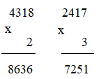 Giải Toán 3 VNEN Bài 62: Nhân số có bốn chữ số với số có một chữ số (tiếp) | Hay nhất Giải bài tập Toán 3 VNEN