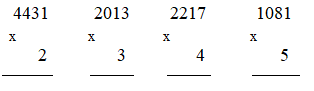 Giải Toán 3 VNEN Bài 61: Nhân số có bốn chữ số với số có một chữ số | Hay nhất Giải bài tập Toán 3 VNEN