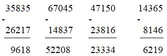 Giải Toán 3 VNEN Bài 83: Phép trừ các số trong phạm vi 100000 | Hay nhất Giải bài tập Toán 3 VNEN