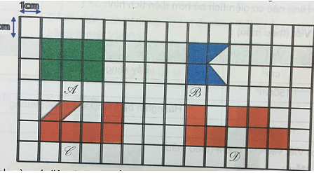 Giải Toán 3 VNEN Bài 79: Diện tích của một hình. Đơn vị đo diện tích xăng-ti-mét vuông | Hay nhất Giải bài tập Toán 3 VNEN