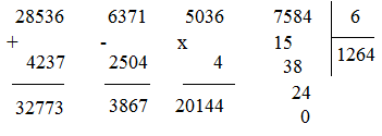 Giải Toán 3 VNEN Bài 92: Em ôn tập bốn phép tính trong phạm vi 100000 | Hay nhất Giải bài tập Toán 3 VNEN