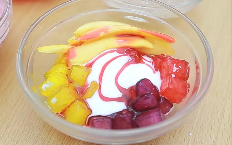 Trang trí món sữa chua mít Trang trí món sữa chua mít