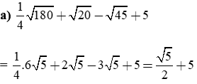 Giải Toán 9 VNEN Bài 8: Rút gọn biểu thức chứa căn bậc hai | Giải bài tập Toán 9 VNEN hay nhất