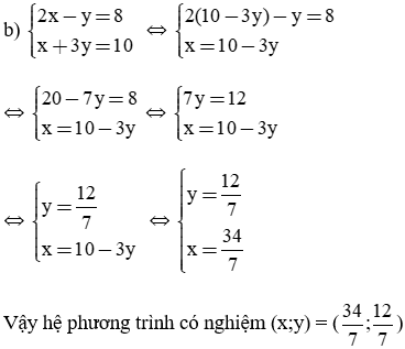 Giải Toán 9 VNEN Bài 2: Hệ hai phương trình bậc nhất hai ẩn | Giải bài tập Toán 9 VNEN hay nhất