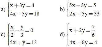 Giải Toán 9 VNEN Bài 2: Hệ hai phương trình bậc nhất hai ẩn | Giải bài tập Toán 9 VNEN hay nhất
