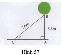 Giải Toán 9 VNEN Bài 7: Ứng dụng thực tế các tỉ số lượng giác của góc nhọn | Giải bài tập Toán 9 VNEN hay nhất