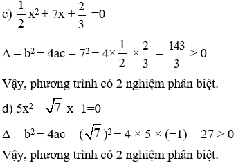 Giải Toán 9 VNEN Bài 4: Công thức nghiệm của phương trình bậc hai | Giải bài tập Toán 9 VNEN hay nhất