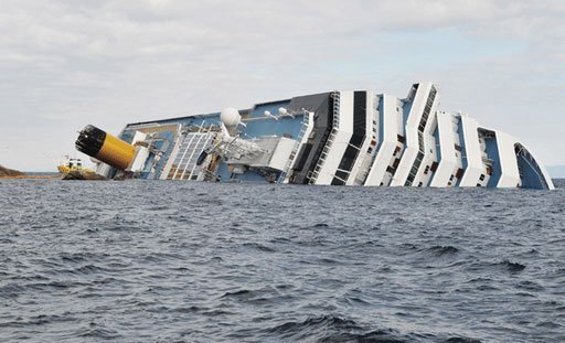 Năm 2012: Lật tàu Costa Concordia