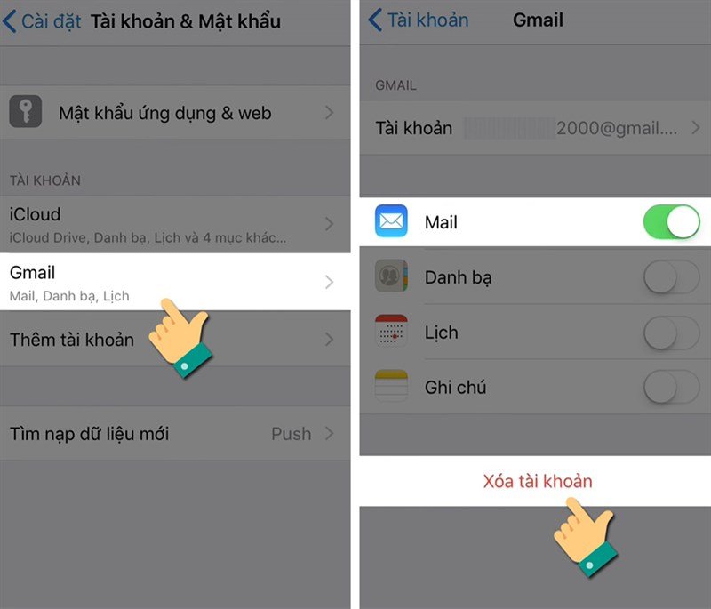 Cách đăng xuất Gmail trên điện thoại Iphone-2