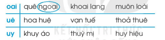 Giải VBT Tiếng Việt lớp 1 Tập 1 trang 67 Bài 77: oai, uê, uy