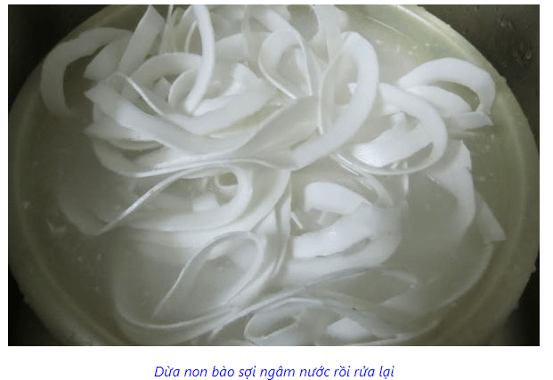 Bước 2: Cách làm mứt dừa sữa tươi