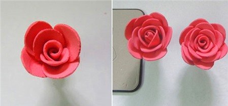 Làm bông hồng bằng giấy xốp