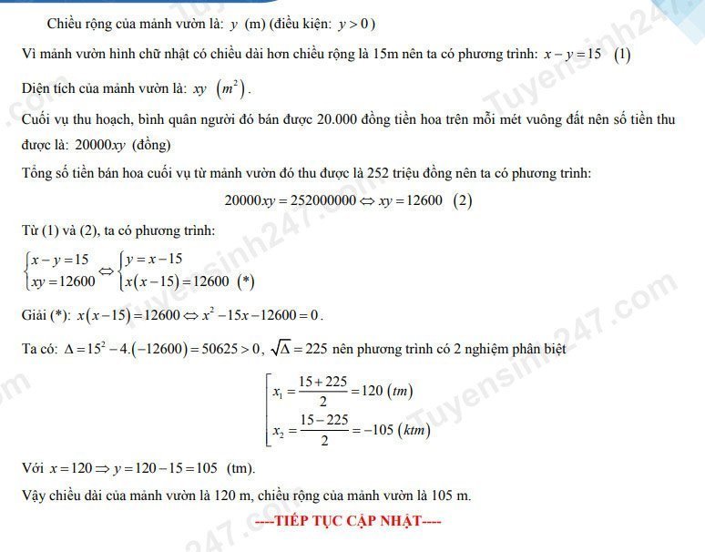 .Đáp án đề thi vào lớp 10 môn Toán (chung) 2022 Bình Dương