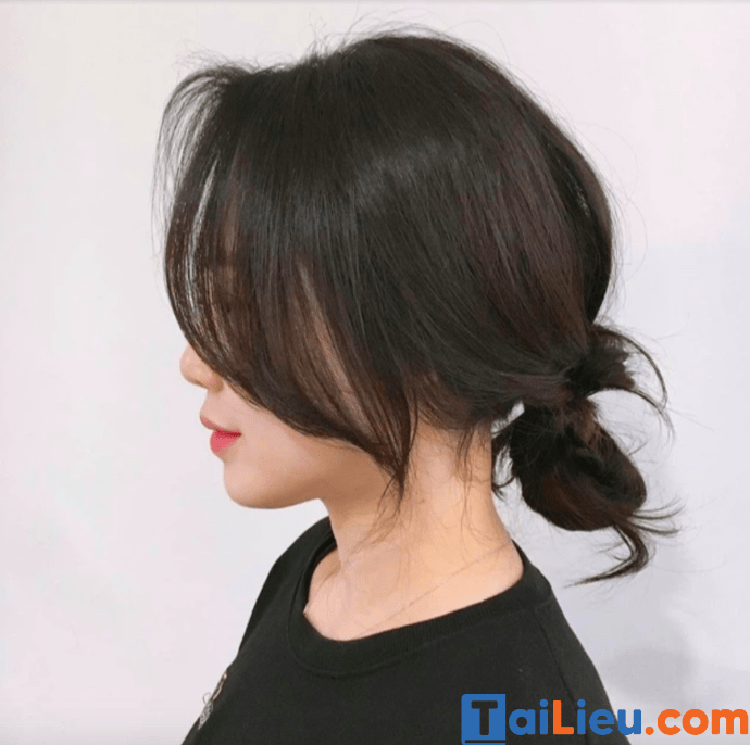 Cách búi tóc củ tỏi thấp Hàn Quốc