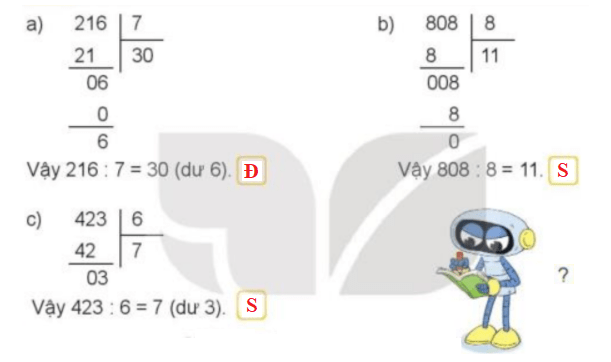 Toán lớp 3 trang 99, 100, 101, 102, 103 Bài 37: Chia số có ba chữ số cho số có một chữ số | Kết nối tri thức