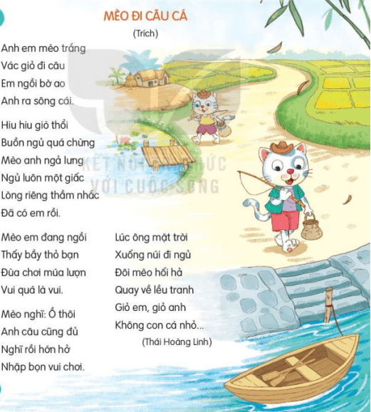 Đọc: Mèo đi câu cá trang 56 57