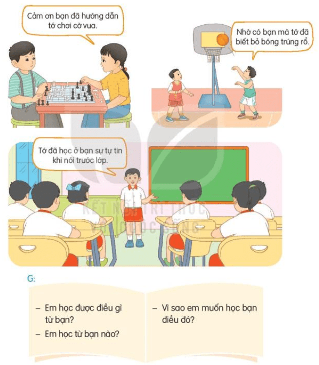 Nói và nghe: Học từ bạn trang 43 Tiếng Việt lớp 3 Tập 2 | Kết nối tri thức