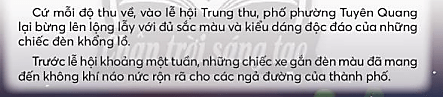 Độc đáo lễ hội đèn Trung Thu trang 20, 21 Tiếng Việt lớp 3 Tập 2 | Chân trời sáng tạo