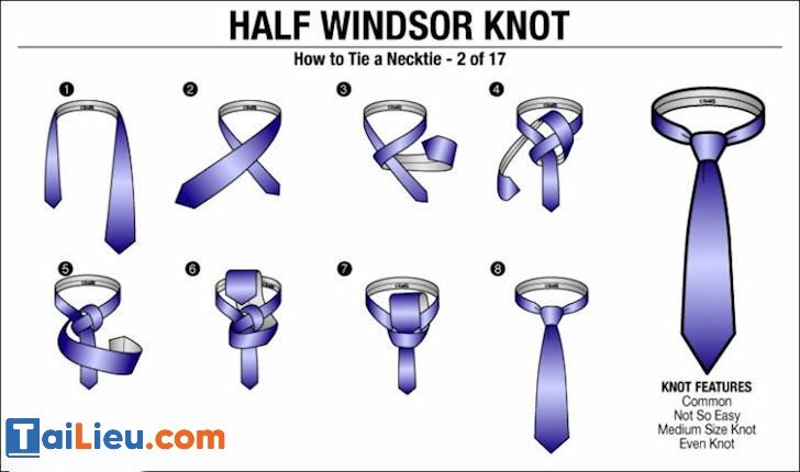 Cách thắt cà vạt kiểu Half – Windson Knot