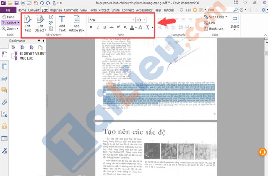 Cách chỉnh sửa trực tiếp trên file pdf