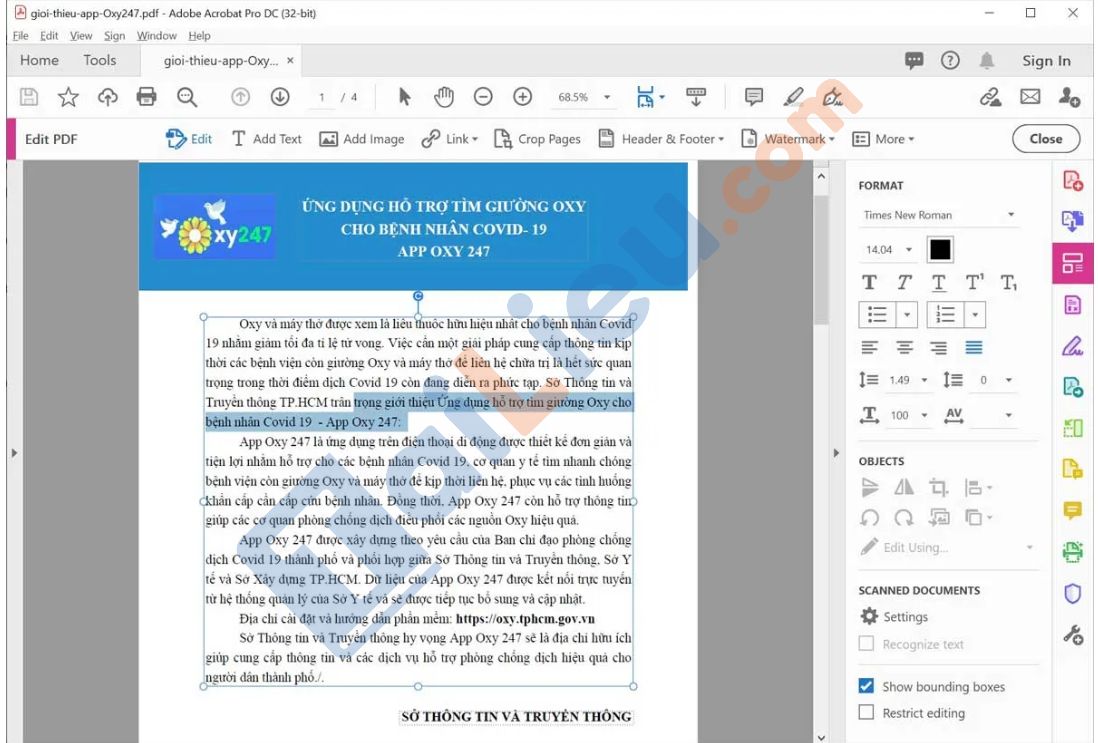 Cách sửa file pdf trên máy tính