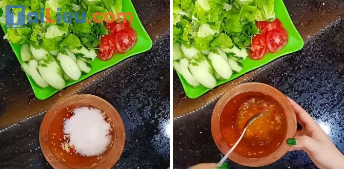 Cách làm salad rau trộn dầu giấm